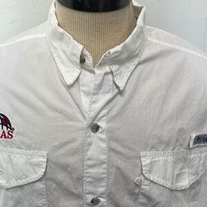 Columbia PFG Performance fishing gear white button down shirt size XL